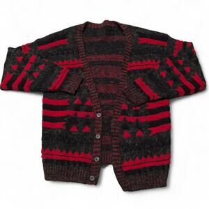Retro striped cardigan sweater in